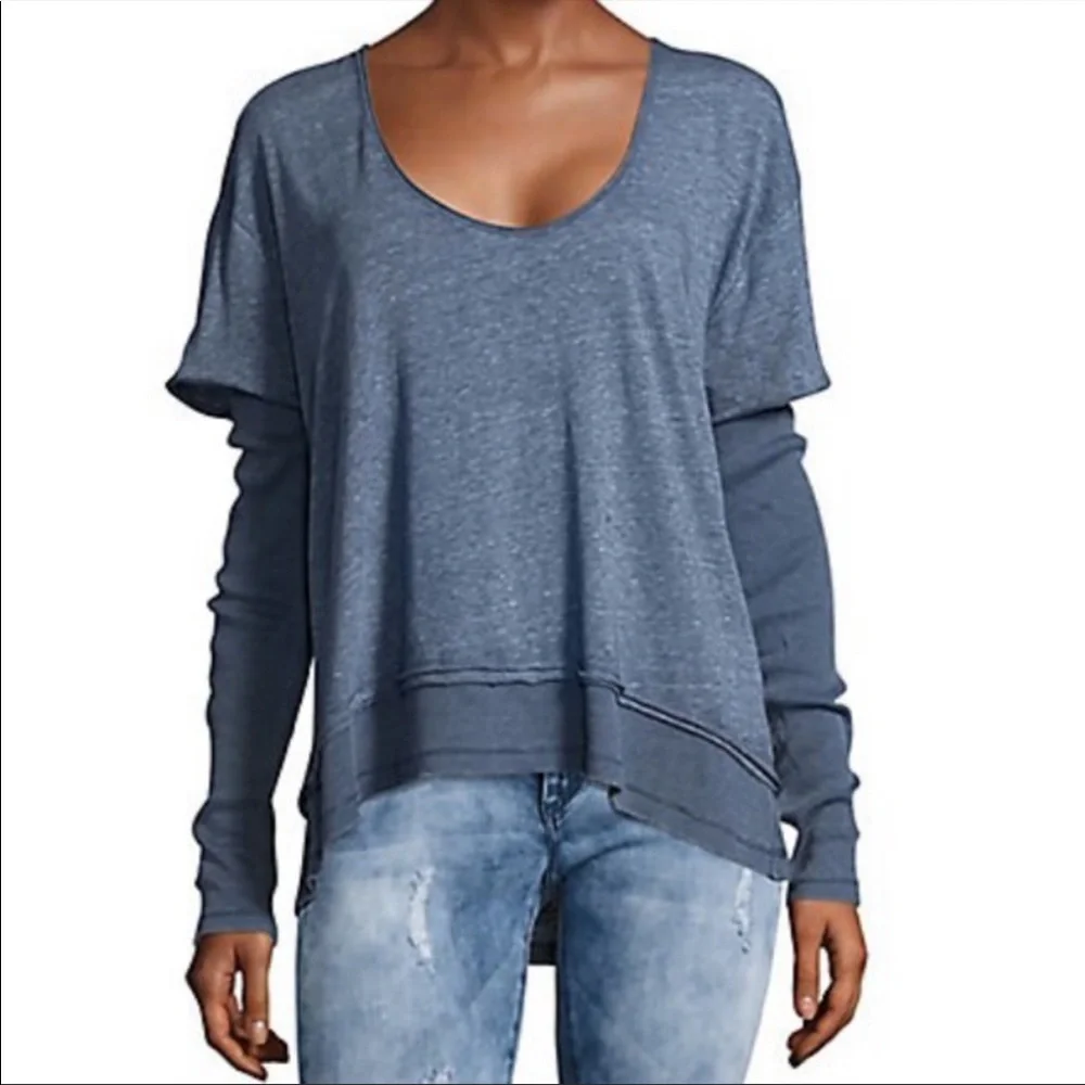 Free people blue long sleeve - Picture 7 of 7